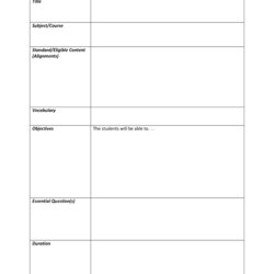 Brilliant Free Lesson Plan Templates Word Excel Formats Example Examples