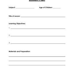 Smashing Free Kindergarten Lesson Plan Template Word Or Editable Scratch Page