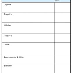 Magnificent Free Lesson Plan Templates Word Format Download