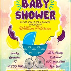 Baby Shower Party Flyer Template Download Free Templates Com