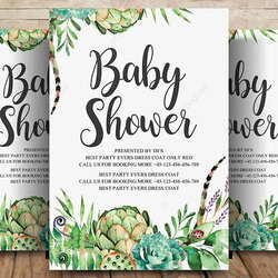 Wonderful Baby Shower Flyer Template For Free Download On Premium Templates Md