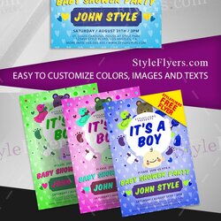 Spiffing Baby Shower Free Flyer Template Download Preview