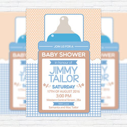 Brilliant Baby Shower For Boy Premium Business Flyer Template Templates Flyers