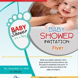 Sublime Baby Shower Invitation Flyer Template Flyers