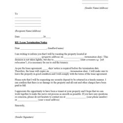 Wonderful Lease Termination Letter Template Free Download Easy Legal Docs