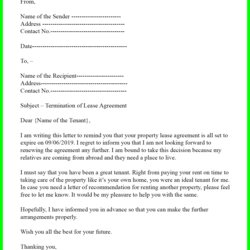 Great Lease Termination Letter Template Format Sample Example Being Landlord Tenant Renewing Agreement