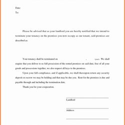 Matchless Landlord To Tenant Sample Letters Awesome Agreement
