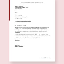 Very Good Rental Termination Notice Letter Examples Format Sample Agreement Template Landlord Word Details