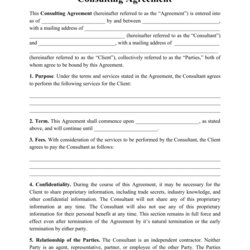 Consulting Agreement Template Fill Out Sign Online And Download Printable Document Disclosure Non Canada