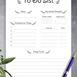 Worthy Download Printable Daily To Do List Template Templates Planner Impressive