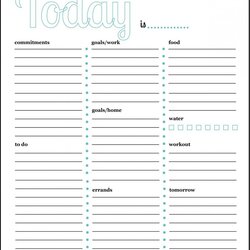 Capital Daily List Template Awesome Resolution High Printable