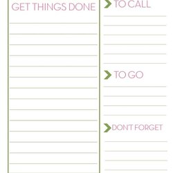 Great Free Printable Daily To Do List Glue Sticks And Gumdrops Organized Planner Lists Template Things