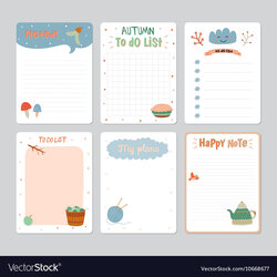 Wonderful Daily List Template Collection Memo Notepad Cute Calendar And To Do Vector