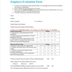 Supreme Blank Employee Evaluation Form