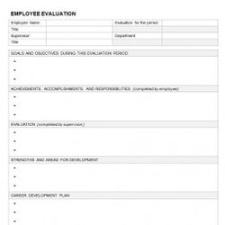 Swell Employee Evaluation Form Performance