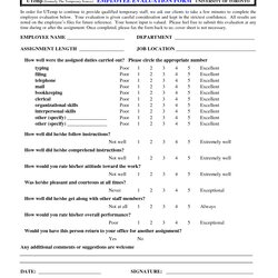 Great Free Employee Evaluation Form Template Printable Forms Lamination Document Performance Self Services