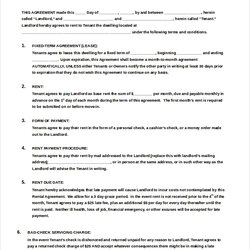 Superlative House Rental Agreement Templates Doc Agreements Width