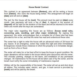 Outstanding Rental Contract Templates Google Docs Word Template House Details