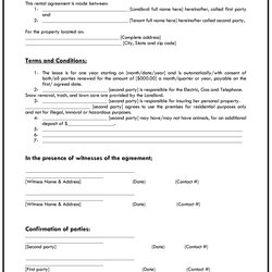 Magnificent Rental Agreement Format Template