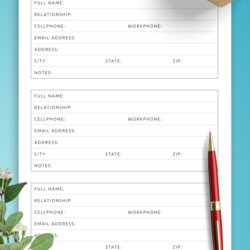 Superior Download Printable Emergency Contacts Template