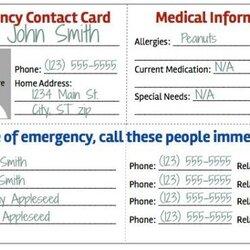 Admirable Emergency Contact Card Gifts We Use Template Case Medical Choose Board School