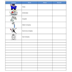 Emergency Contact List Download This Free Printable Phone Excel