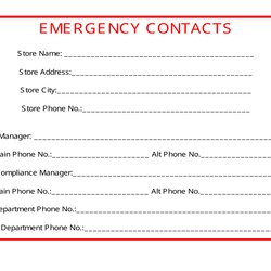 Superb Emergency Contact Form Printable Forms Free Online Contacts Mississippi Print Big