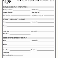 Printable Emergency Contact Card Word Searches