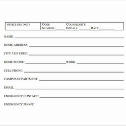 Cool Emergency Contact Card Template In Note
