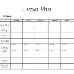 Out Of This World Simple Weekly Lesson Plan Template Preschool Kindergarten Daycare