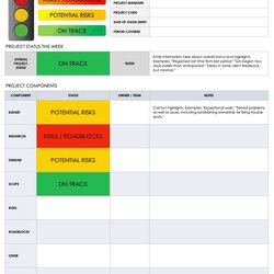 Champion Free Project Report Templates Pertaining To Monthly Template Status Progress Stoplight Card