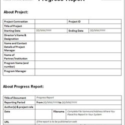 Superlative Progress Report Templates Word Excel Free Formats Template Sample Police Example Project Writing