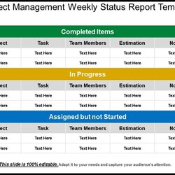 Brilliant Weekly Progress Report Template Project Management Templates Example