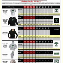 Smashing Merchandise Order Form Template Free Of Best Apparel Shirt Excel Spreadsheet Collections Forms