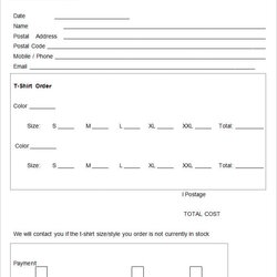 Capital Free Editable Order Form Printable Forms Online Blank Shirt Template
