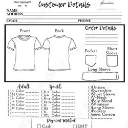 Fine Small Business Launch Planner Shirt Order Form Craft Vinyl Printable Invoice Visit Crafts