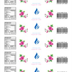 Superior Free Water Bottle Label Templates Make Personalized Labels Template Word Bottles Create For