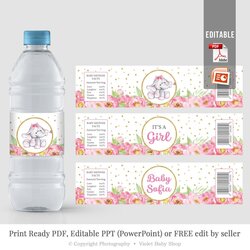 Swell Water Label Template Imposing Bottle Free Highest Clarity
