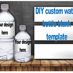 Sterling Custom Water Bottle Label Blank Template Diva Accessories More