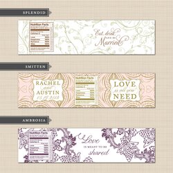 Excellent Stationery Design And Inspiration For The Bride New Label Bottle Water Labels Template Designs
