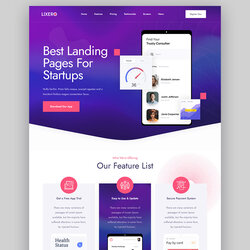 Best Responsive Landing Page Templates For App Template