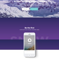 Free Landing Page Templates Built With And Bootstrap Preview Snow