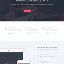 Eminent Free Landing Page Templates Built With And Bootstrap Template Sedna Preview