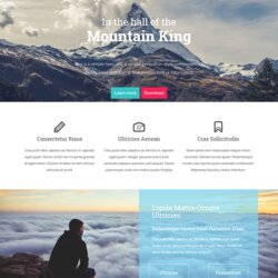 Marvelous Free Landing Page Templates Built With And Bootstrap Preview Mountain King