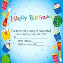 Microsoft Word Birthday Invitation Template For Your Needs Response Cards Free Image