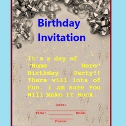 Pin On Printable Birthday Invitation Template Card Word Wording Invitations
