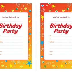 Terrific Birthday Invitation Templates Free Gallery Party Invitations Printable Template Invites Word