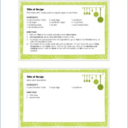 Superior Free Printable Recipe Card Template For Word Templates Ms Book Cute
