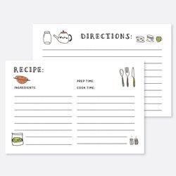 Outstanding Microsoft Word Recipe Card Template