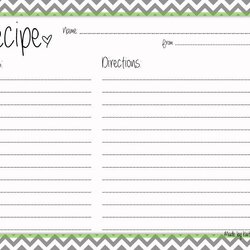 Printable Recipe Card Template For Word